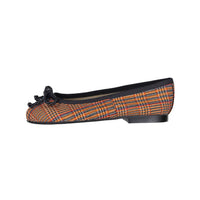 Papanatas Orange/Navy Plaid Ballet Flat