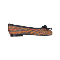 Papanatas Orange/Navy Plaid Ballet Flat