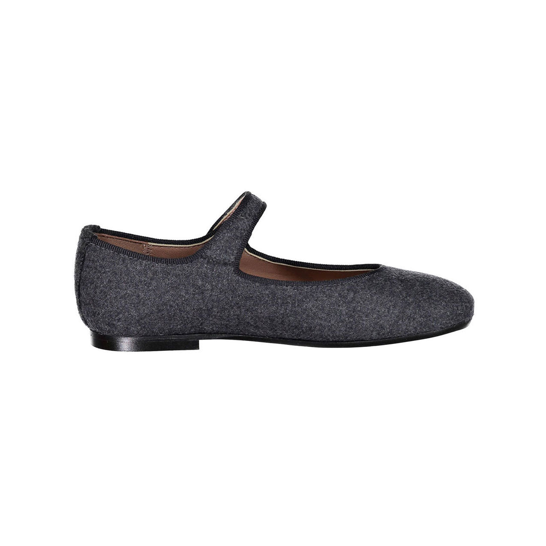 Papanatas Grey Wool Button Mary Jane