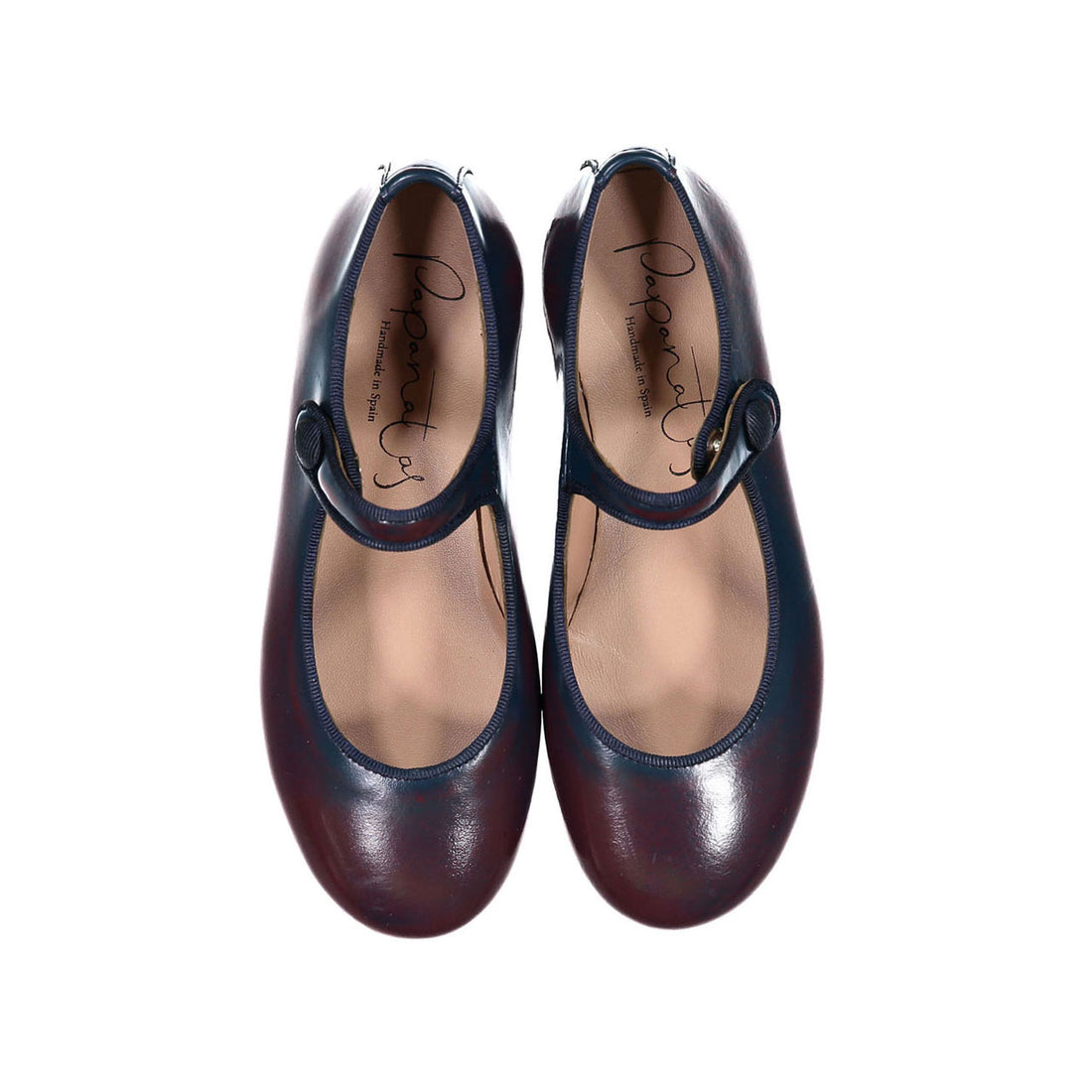 Papanatas Ruby/Navy Ombre Button Mary Jane