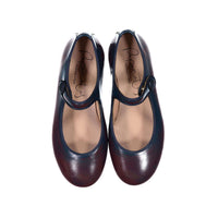 Papanatas Ruby/Navy Ombre Button Mary Jane