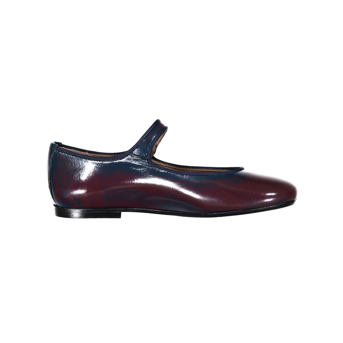 Papanatas Ruby/Navy Ombre Button Mary Jane