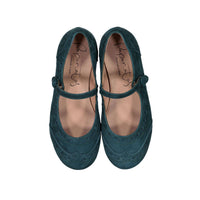 Papanatas Rain Forest Suede Wingtip Mary Janes