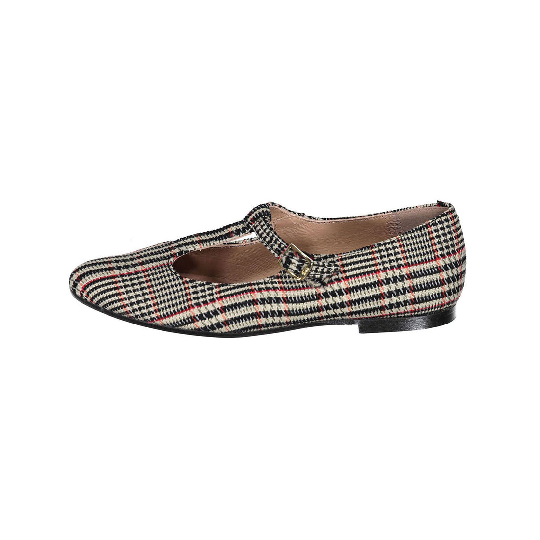 Papanatas Black Plaid T-strap