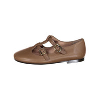 Papanatas Light Cedar Leather Double Strap T-strap