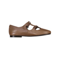 Papanatas Light Cedar Leather Double Strap T-strap