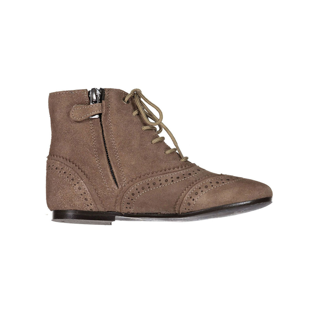 Papanatas Tan Suede Lace Up Bootie