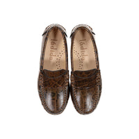 Ladida Brown Croc Loafer