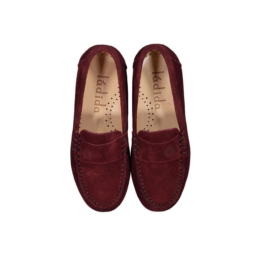 Ladida Burgundy Brushed Suede Loafer