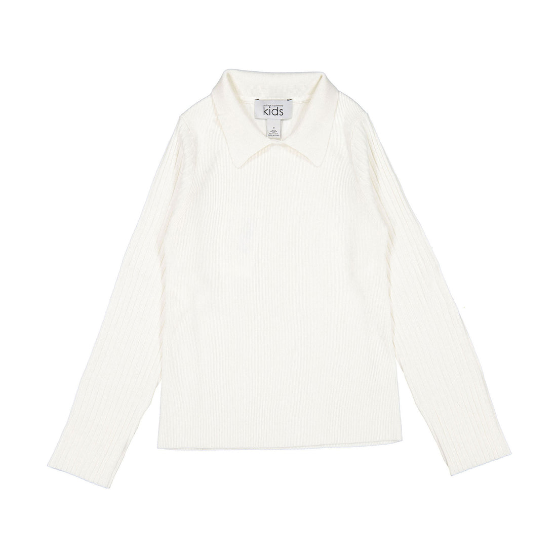 Autumn Cashmere Cream Viscose Ribbed Knit Polo