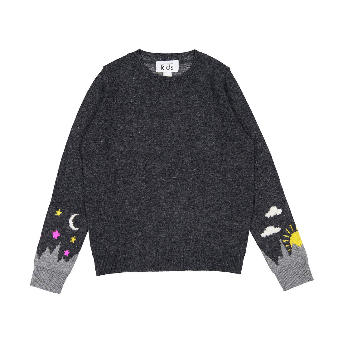 Autumn Cashmere Charcoal/Coin Day To Night Jacquared Sweater
