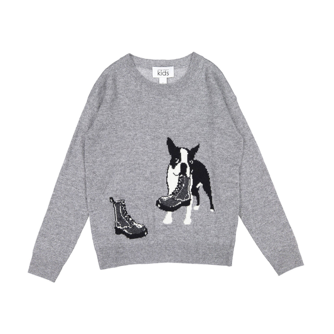 Autumn Cashmere Coin/Black Dog Jacquard With Boot Sweater