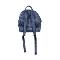Bari Lynn Blue Distressed Denim Mini Backpack