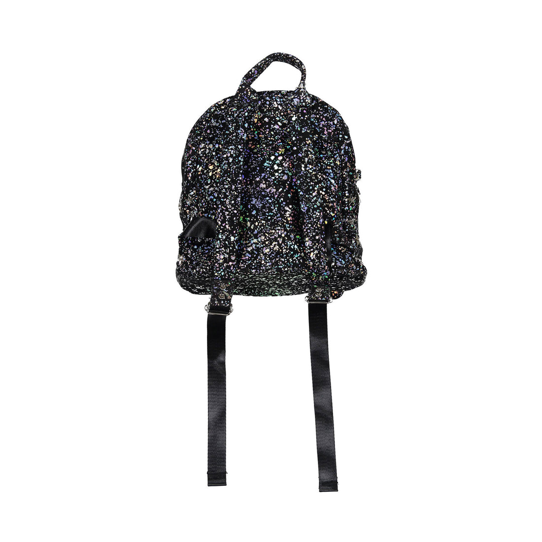 Bari Lynn Silver Star Studded Splatter Mini  Backpack