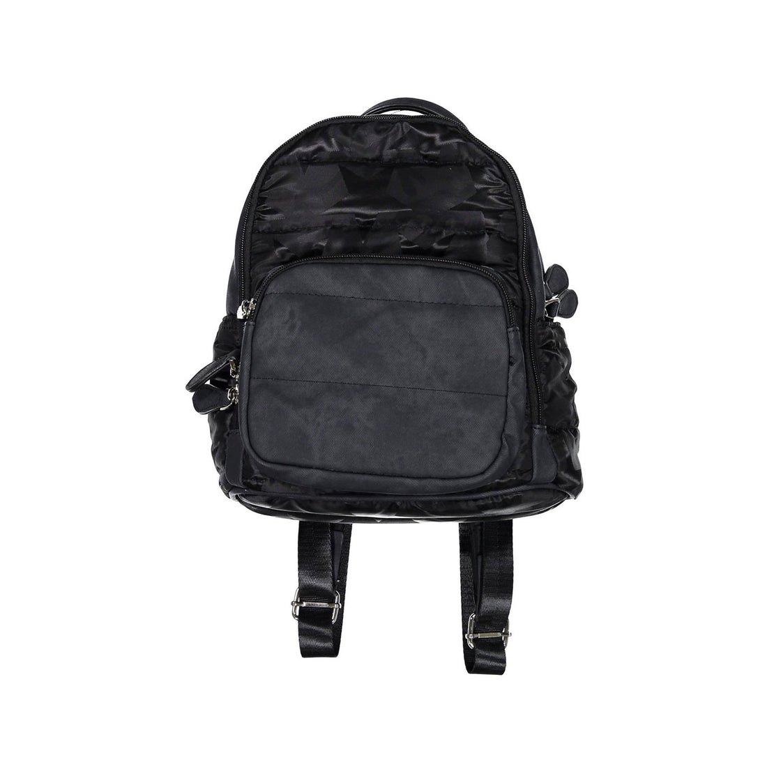 Bari Lynn Black Denim Camo Star Mini Backpack