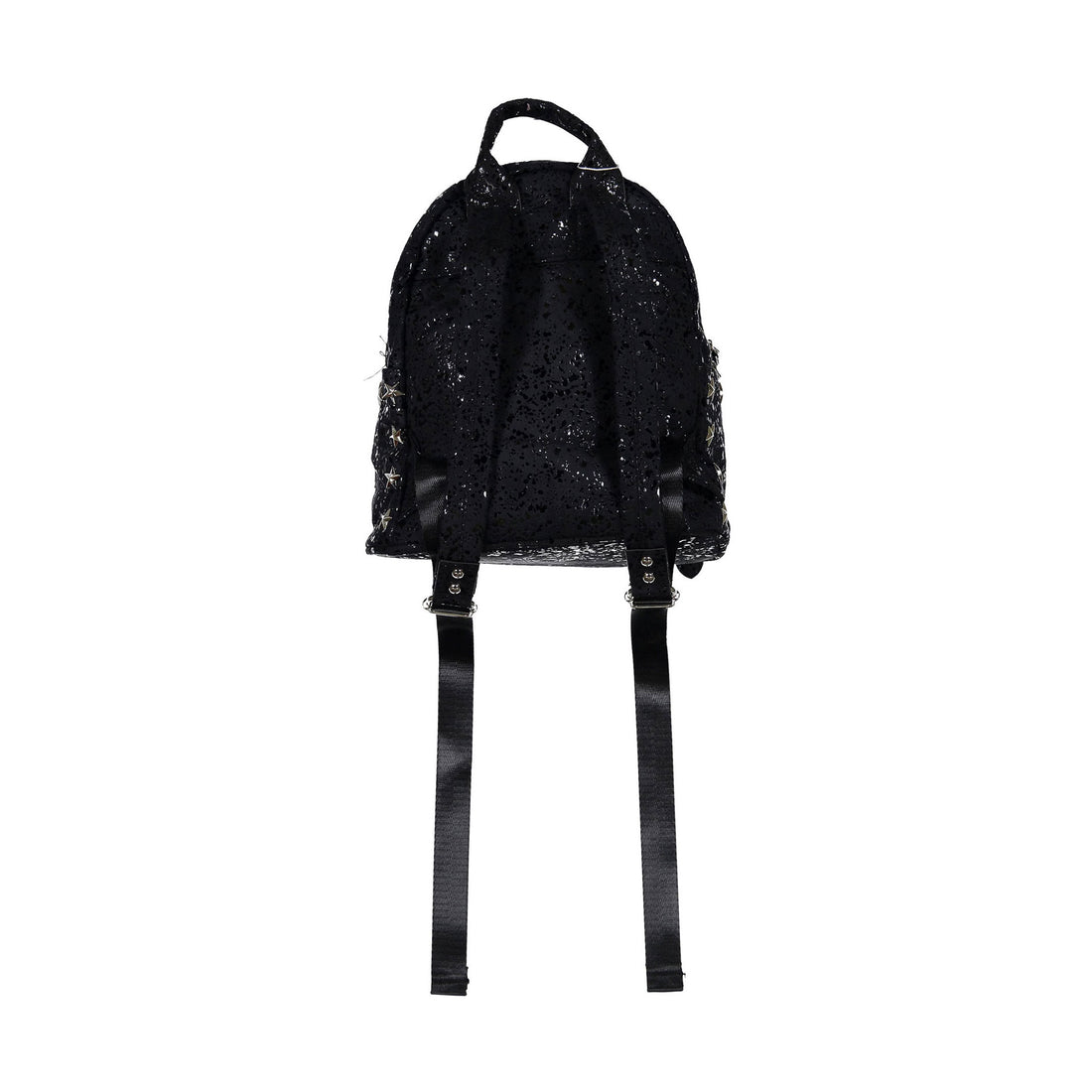 Bari Lynn Black Star Studded Splatter Mini  Backpack