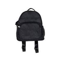 Bari Lynn Black Distressed Denim Mini Backpack