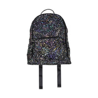 Bari Lynn Silver Star Studded Splatter Backpack