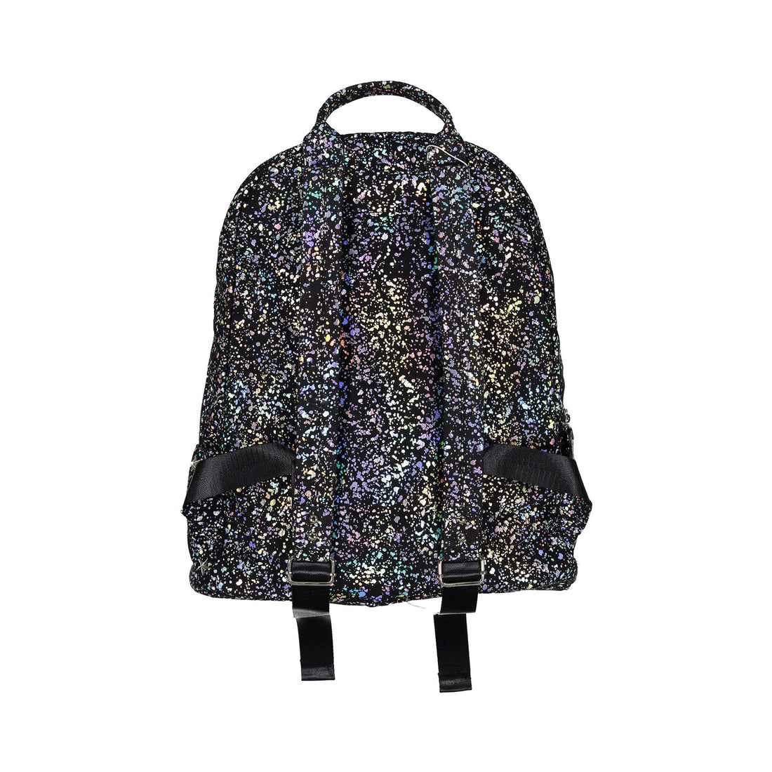 Bari Lynn Silver Star Studded Splatter Backpack