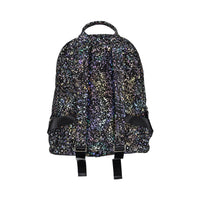 Bari Lynn Silver Star Studded Splatter Backpack