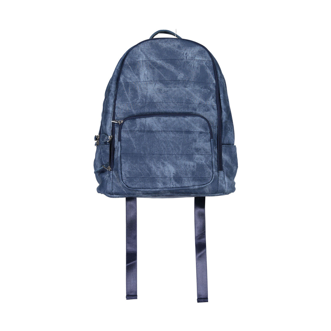 Bari Lynn Blue Distressed Denim Backpack
