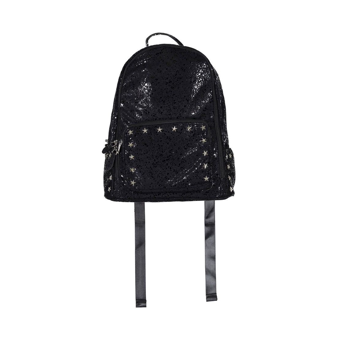 Bari Lynn Black Star Studded Splatter Backpack