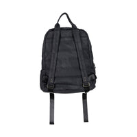 Bari Lynn Black Distressed Denim Backpack