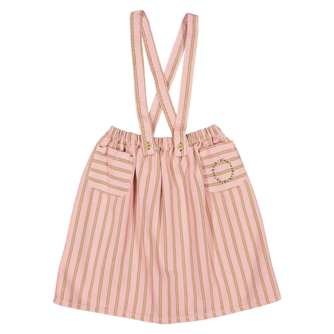 Piupiuchick Light Pink Striped Strap Skirt