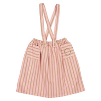 Piupiuchick Light Pink Striped Strap Skirt