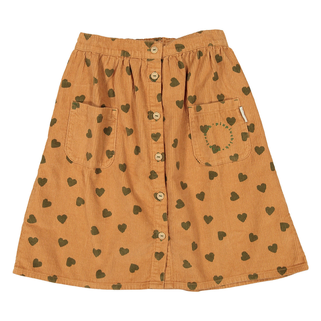 Piupiuchick Brown Heart Corduroy Skirt