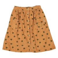 Piupiuchick Brown Heart Corduroy Skirt