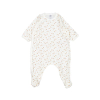 Petit Bateau Side Snap Footie With Hat And Blanket Set