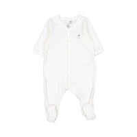 Petit Bateau Baby 2 Pack Front Snap Velour Footie