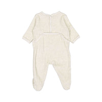 Petit Bateau Baby Back Snap Velour Footie With Owl Graphic