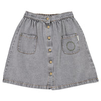 Piupiuchick Grey Denim Pocket Skirt