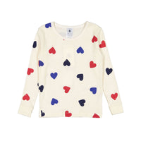 Petit Bateau Girl Heart Print Loungewear