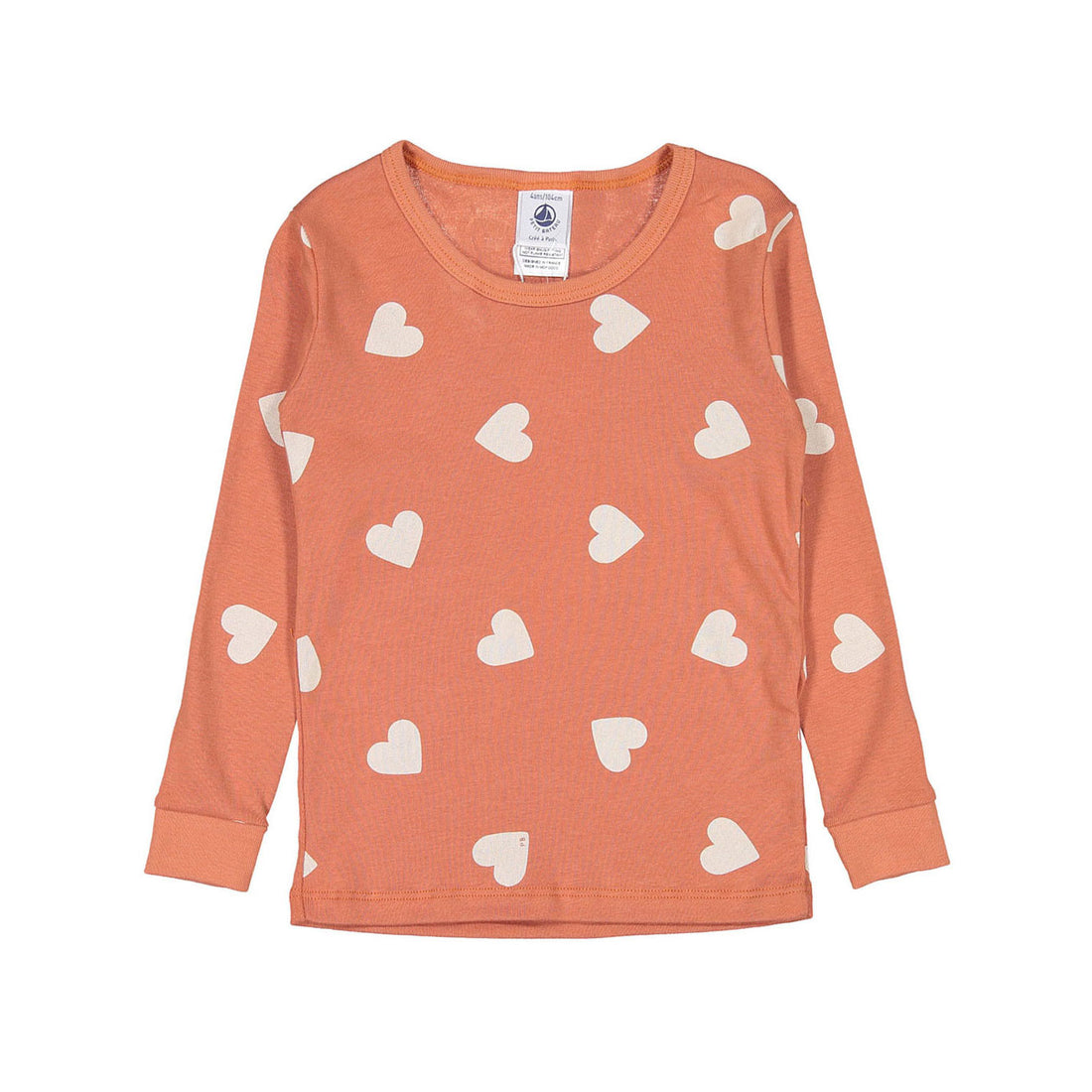 Petit Bateau Girl Clay Heart Print Loungewear