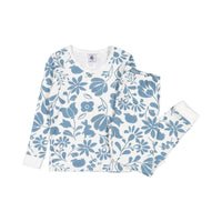 Petit Bateau Girl White Floral Loungewear