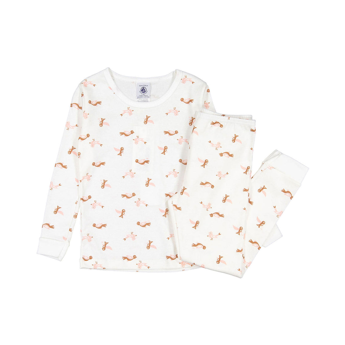 Petit Bateau Girl Bird Print Loungewear