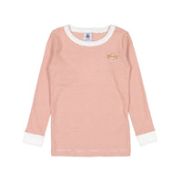 Petit Bateau Girl Pink Striped Loungewear