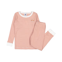 Petit Bateau Girl Pink Striped Loungewear