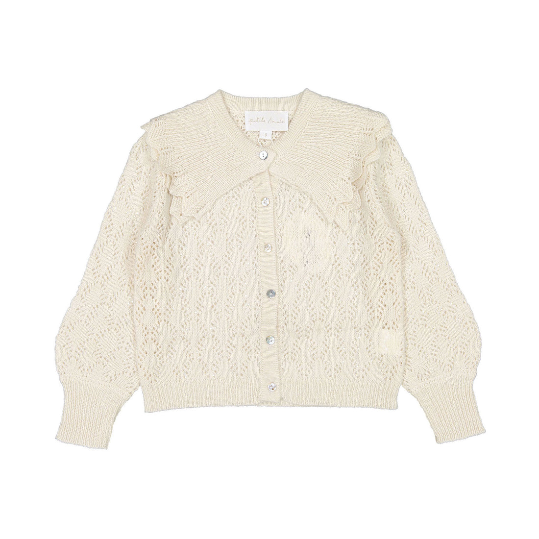 Petite Amalie Ivory  Crochet Cardigan