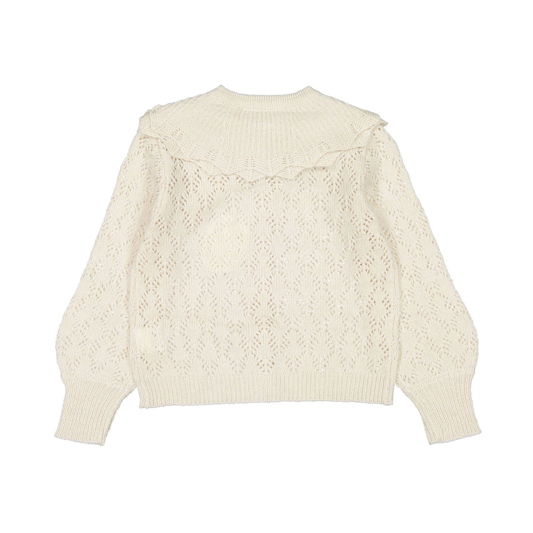 Petite Amalie Ivory  Crochet Cardigan