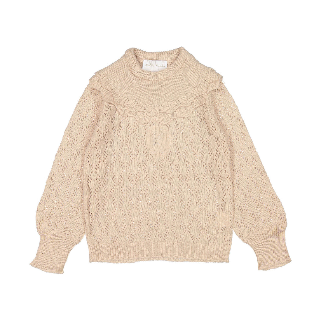 Petite Amalie Blush  Crochet Sweater