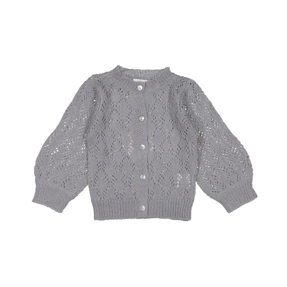 Petite Amalie Blue Grey  Knit Cardigan And Bloomer Set