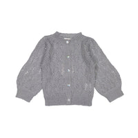Petite Amalie Blue Grey  Knit Cardigan And Bloomer Set