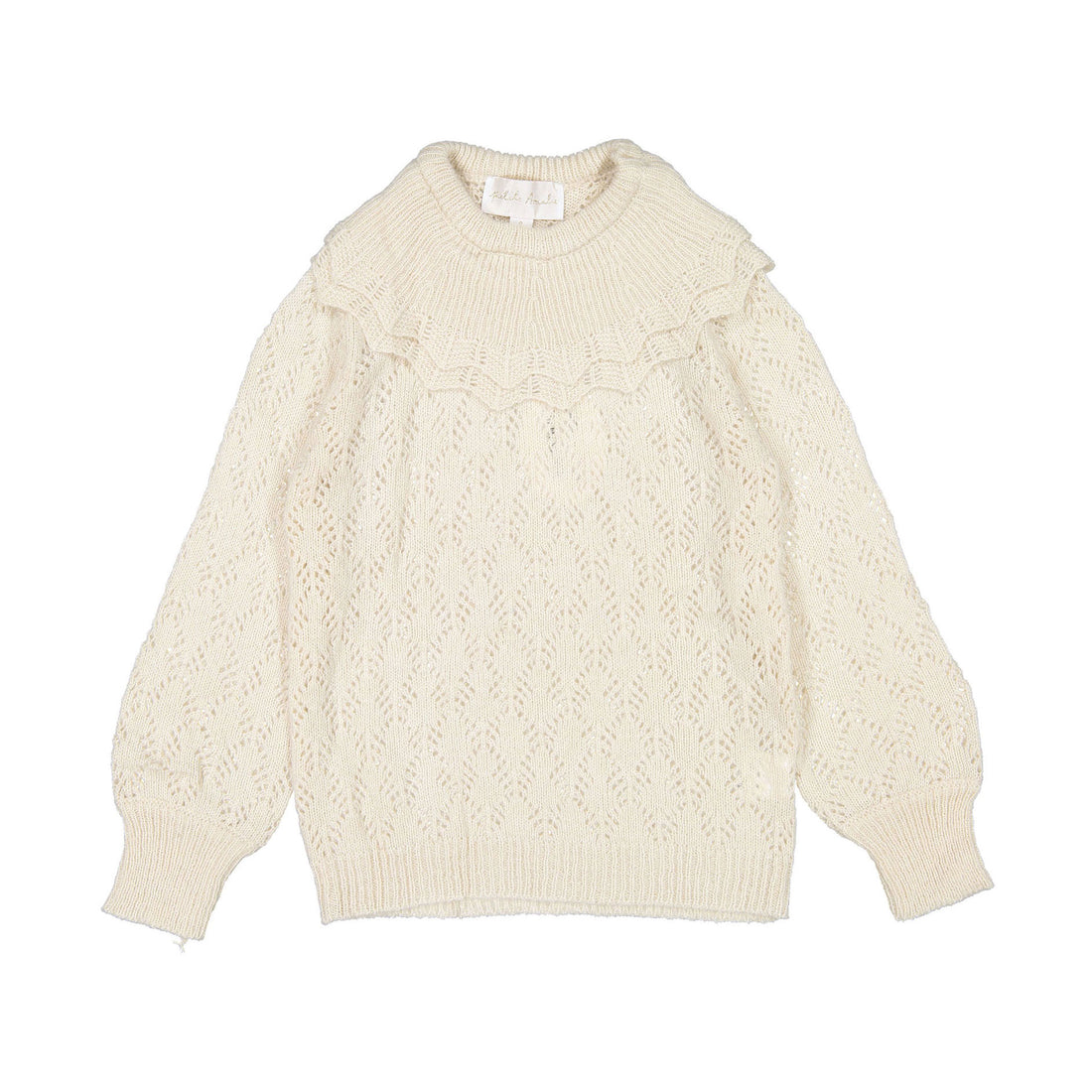 Petite Amalie Ivory  Crochet Sweater