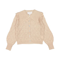 Petite Amalie Blush  Crochet Cardigan