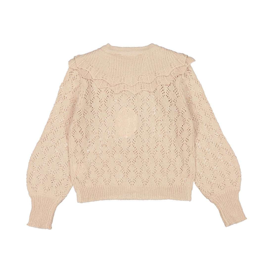 Petite Amalie Blush  Crochet Cardigan