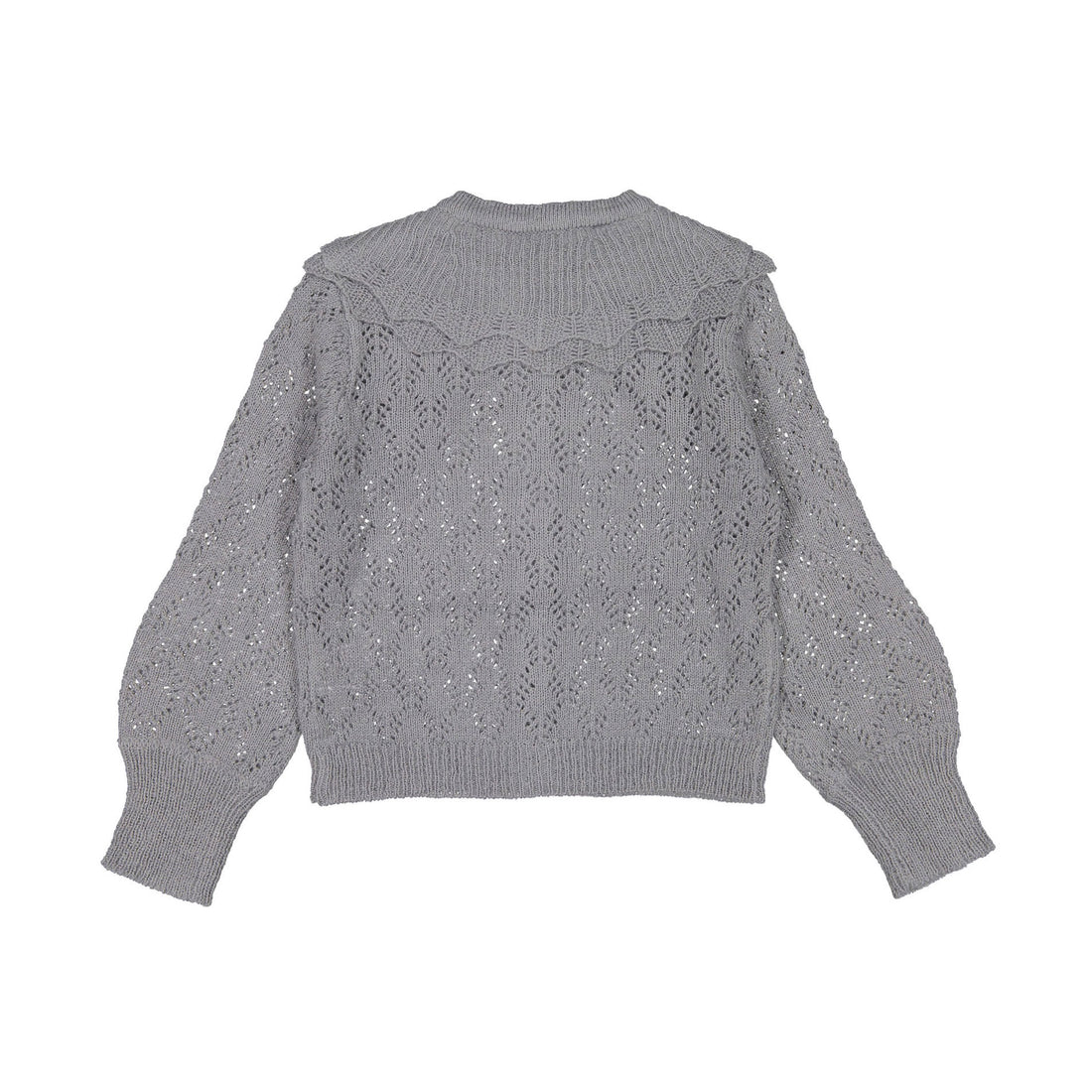 Petite Amalie Blue Grey  Crochet Cardigan